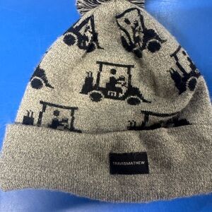 Travis Mathew Gray and Black Beanie Perfect Condition